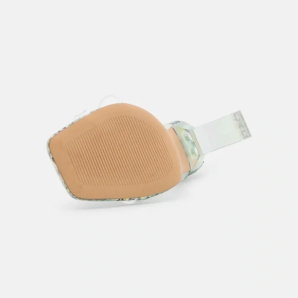 Aldo Green Snakeskin Lucite Aderra Heels - Picture 5 of 6